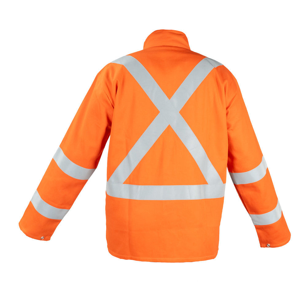 5602 PREMIUM LIGHTWEIGHT FR COTTON ORANGE 30'' JACKET WITH REFLECTIVE TAPE