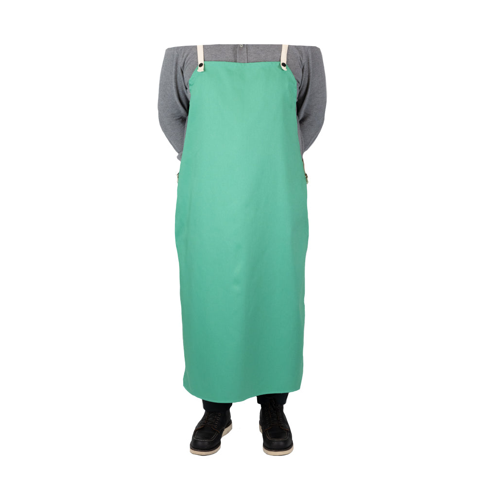 5575 PREMIUM LIGHTWEIGHT FR COTTON 24"X42" GREEN BIB APRON
