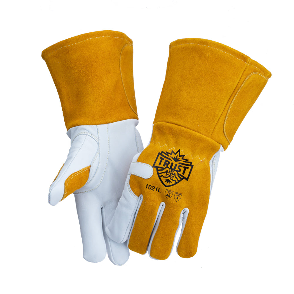 1021 CUT LEVEL A6 GOATSKIN/SPLIT COWHIDE MIG WELDERS GLOVE