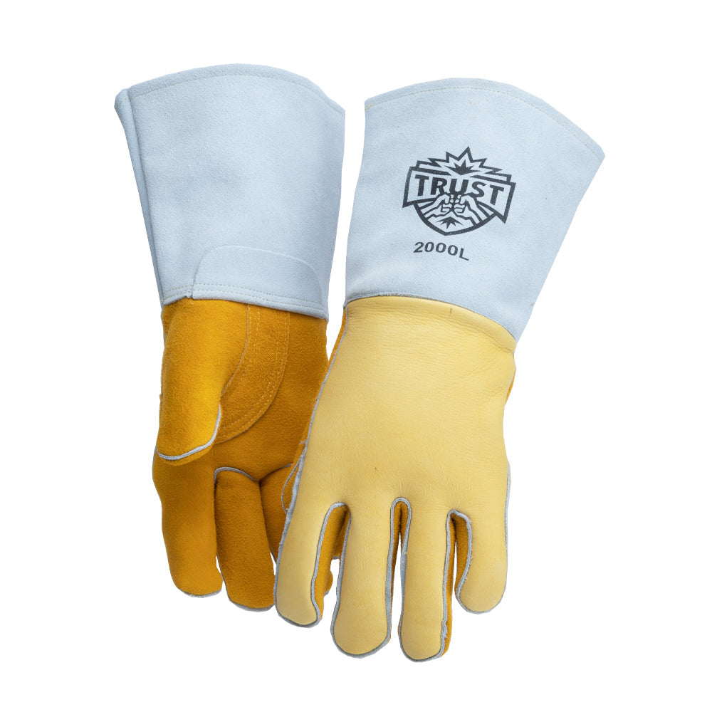 2000 SUPER PREMIUM GOLD DEERSKIN STICK WELDERS GLOVE