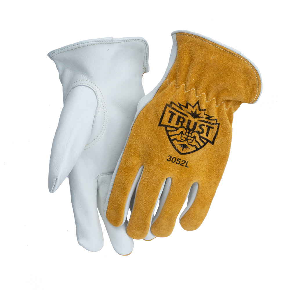 3052 STANDARD TOP GRAIN/SPLIT COWHIDE DRIVERS GLOVE