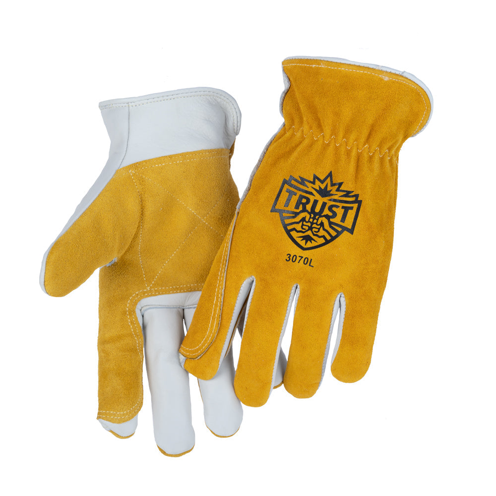 3070 SELECT TOP GRAIN/SPLIT COWHIDE DRIVERS GLOVE