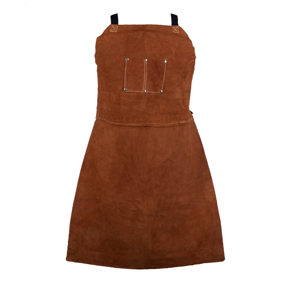 5050 SUPER PREMIUM DARK BROWN 24"X36" LEATHER BIB APRON
