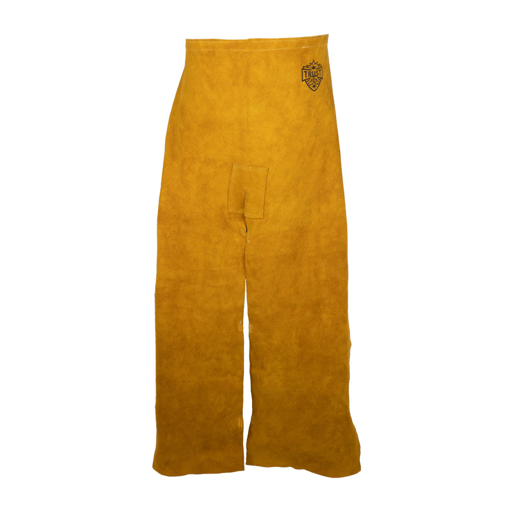 5073 PREMIUM GOLDEN BROWN 24"X40" LEATHER SPLIT LEG WAIST APRON