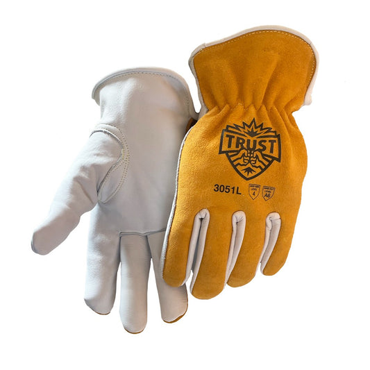 3051 SELECT TOP GRAIN/SPLIT COWHIDE CUT LEVEL A6 DRIVERS GLOVE