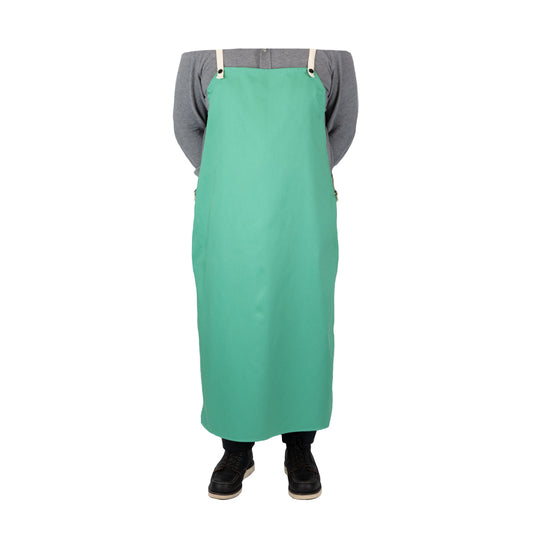 5575 PREMIUM LIGHTWEIGHT FR COTTON 24"X42" GREEN BIB APRON