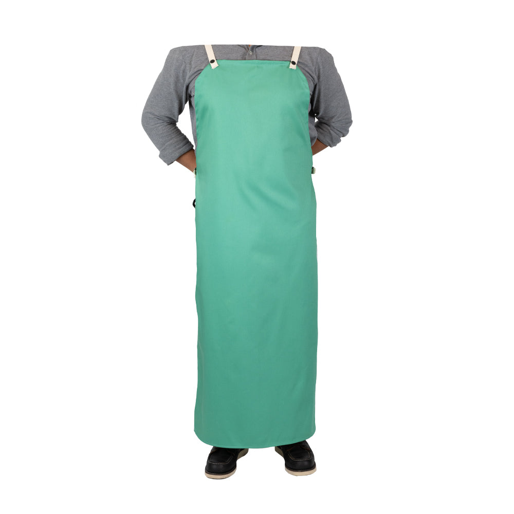 5580 PREMIUM LIGHTWEIGHT FR COTTON 24"X48" GREEN BIB APRON