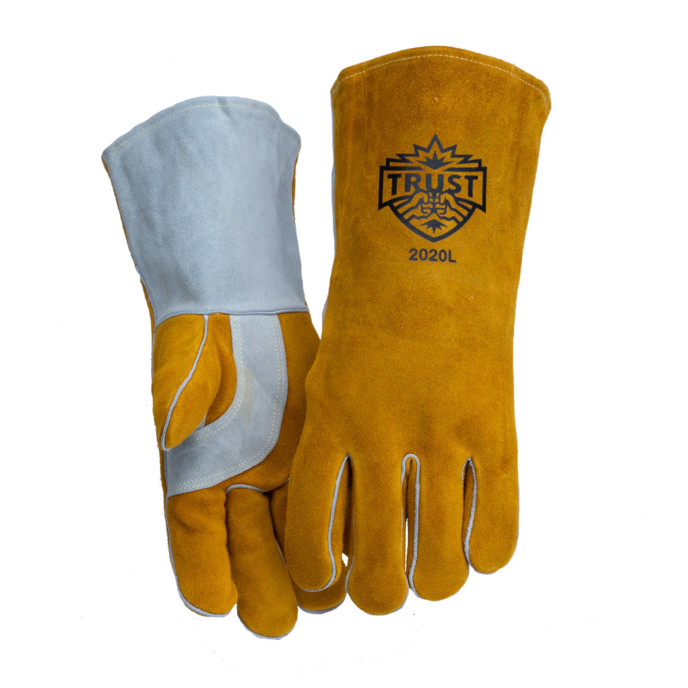 2020L PREMIUM SIDE SPLIT COWHIDE FOAM LINED STICK WELDERS