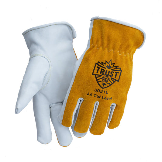 3051 SELECT TOP GRAIN/SPLIT COWHIDE CUT LEVEL A5 DRIVERS GLOVE