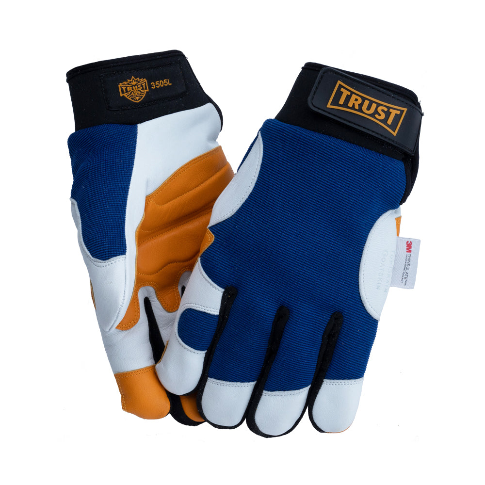 3505 SUPER PREMIUM GOATSKIN 100G. THINSULATE LINED WINTER MECHANICS GLOVE