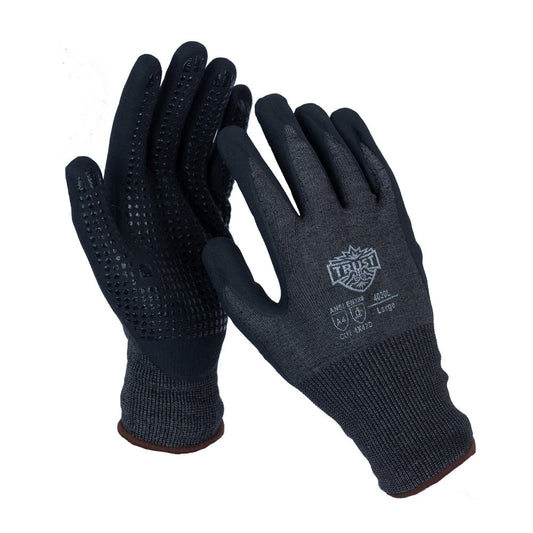 4020 18 GAUGE DOTTED MICRO FOAM NITRILE CUT LEVEL A4 COATED GLOVE