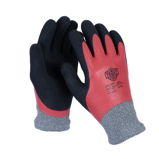 4050 15 GAUGE YARN/7 GAUGE ACRYLIC LATEX CUT LEVEL A5 COATED GLOVE