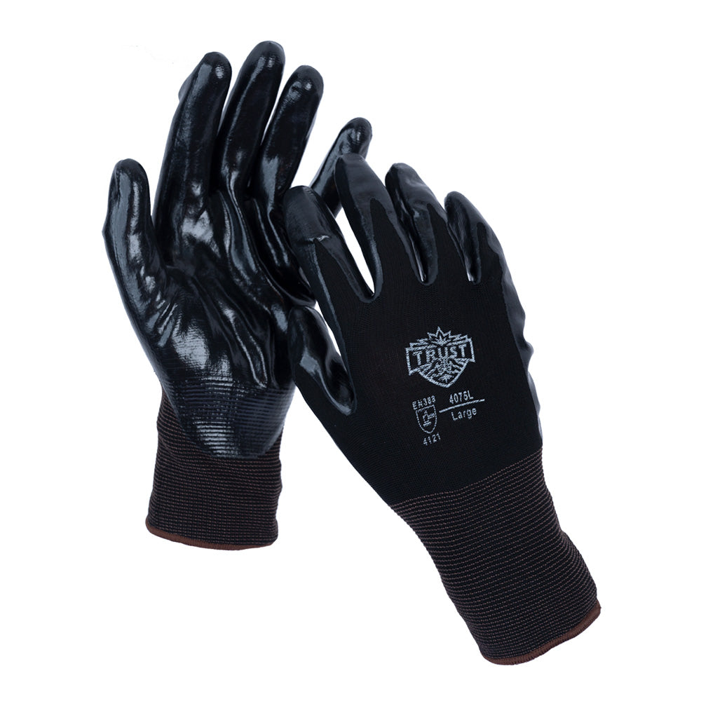4075 13 GAUGE NYLON SHELL FOAM NITRILE COATED GLOVE