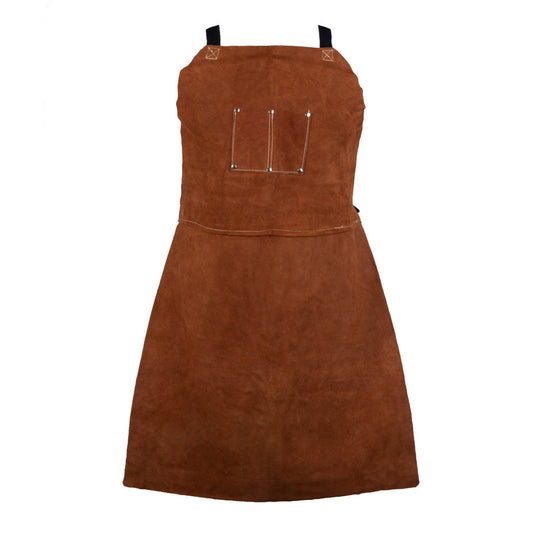 5050 SUPER PREMIUM DARK BROWN 24"X36" LEATHER BIB APRON