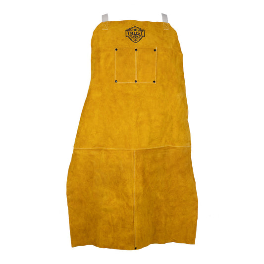 5051 PREMIUM GOLDEN BROWN 24"X36" LEATHER BIB APRON