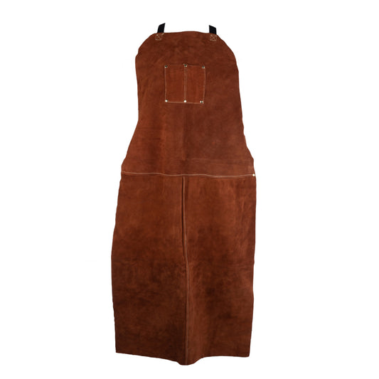 5054 SUPER PREMIUM DARK BROWN 24"X48" LEATHER BIB APRON